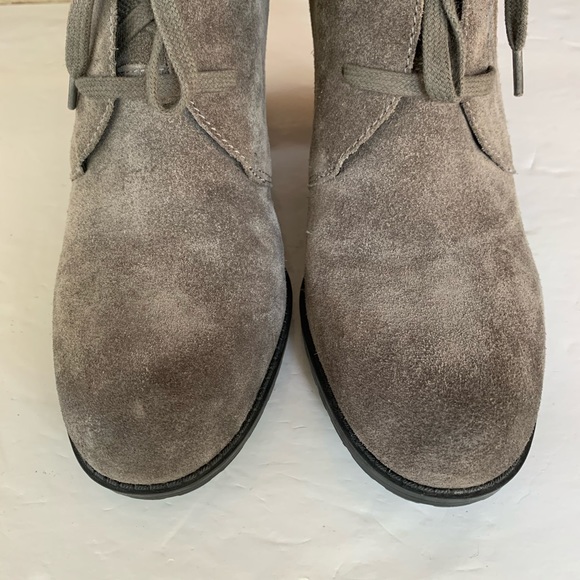 Franco Sarto Nashville grey leather ankle booties - Picture 3 of 8